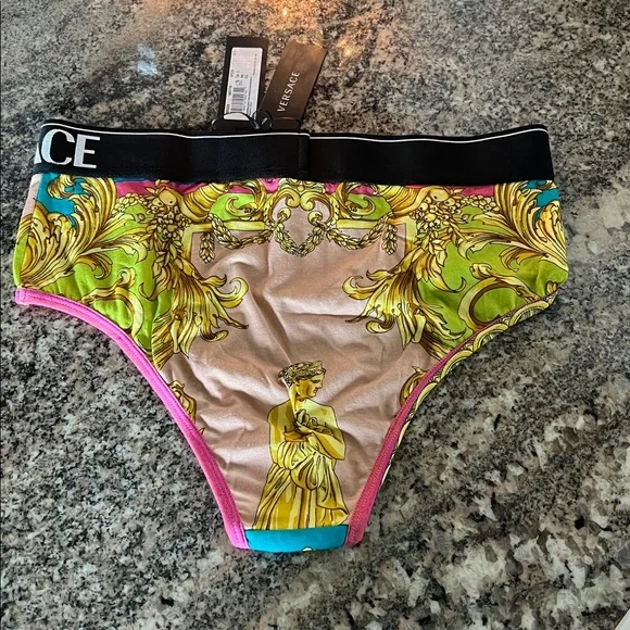 Versace Gold and Pink Baroque Briefs - Picture 2 of 7